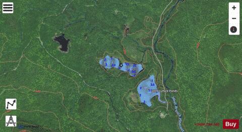 Mountain Brook Pond depth contour Map - i-Boating App - Satellite
