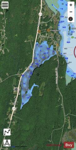 Phippsburg Lake depth contour Map - i-Boating App - Satellite