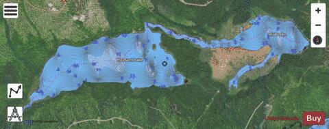 Pleasant / Mud Lake depth contour Map - i-Boating App - Satellite