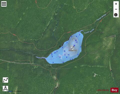 Turner Pond depth contour Map - i-Boating App - Satellite