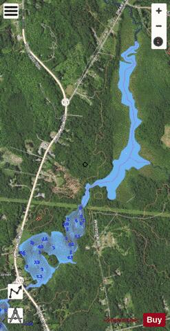 Upper Mason Pond depth contour Map - i-Boating App - Satellite
