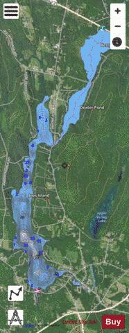 Wilson Pond depth contour Map - i-Boating App - Satellite