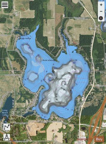 George lake depth contour Map - i-Boating App - Satellite