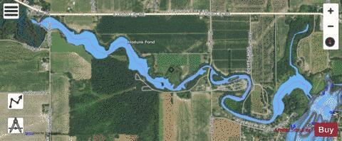 Hodunk Pond depth contour Map - i-Boating App - Satellite