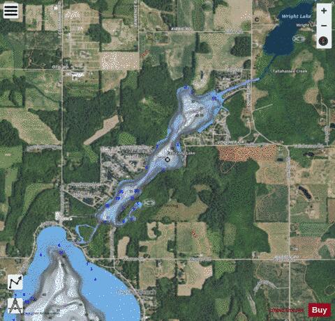 East Long Lake depth contour Map - i-Boating App - Satellite