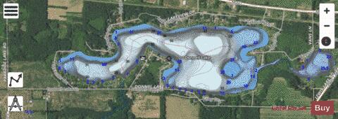 Donnell Lake depth contour Map - i-Boating App - Satellite
