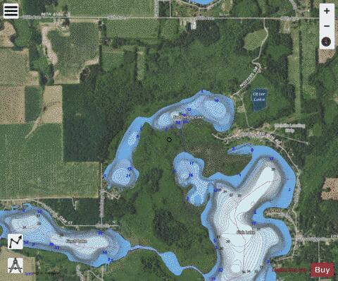 Saddlebag Lake depth contour Map - i-Boating App - Satellite