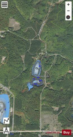 Booth Lake depth contour Map - i-Boating App - Satellite