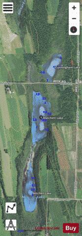 Matchett Lake depth contour Map - i-Boating App - Satellite