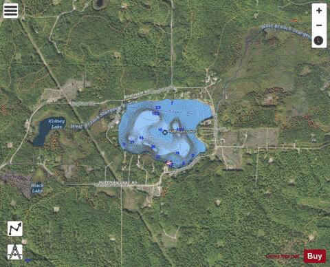 Hoffman Lake depth contour Map - i-Boating App - Satellite