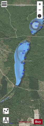 Roberts Lake depth contour Map - i-Boating App - Satellite