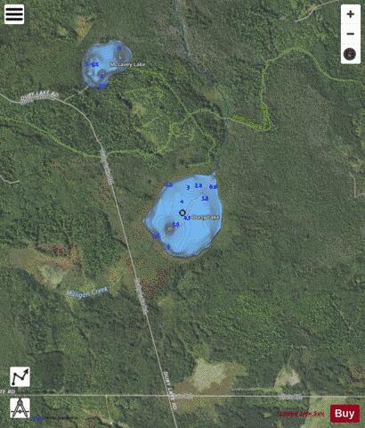 Dorsy Lake depth contour Map - i-Boating App - Satellite