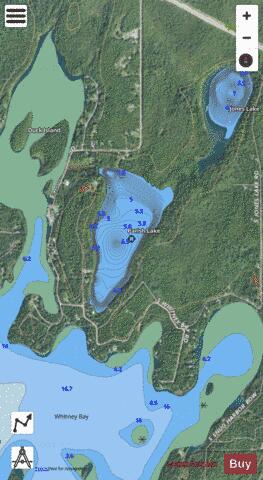 Parish Lake depth contour Map - i-Boating App - Satellite