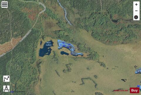 Rice Lake (Northeast) depth contour Map - i-Boating App - Satellite