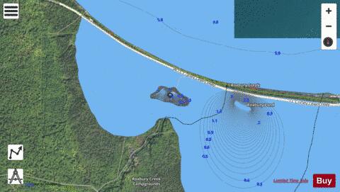 Roxbury Pond, West depth contour Map - i-Boating App - Satellite