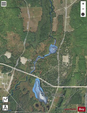 River Lake depth contour Map - i-Boating App - Satellite