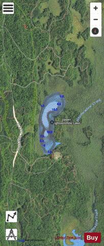 Upper Eighteenmile Lak depth contour Map - i-Boating App - Satellite