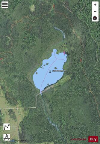 Sandstrom Lake depth contour Map - i-Boating App - Satellite