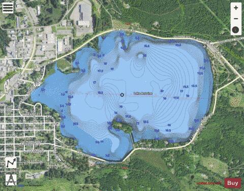 Antoine, Lake depth contour Map - i-Boating App - Satellite