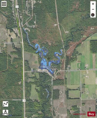 Lake Kathleen depth contour Map - i-Boating App - Satellite