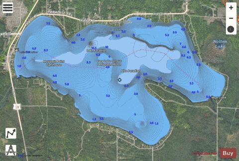 Paradise, Lake depth contour Map - i-Boating App - Satellite