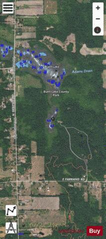 Ligon's Lake depth contour Map - i-Boating App - Satellite