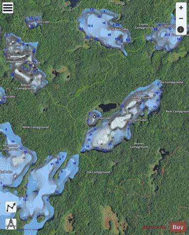 Liluis Lake depth contour Map - i-Boating App - Satellite