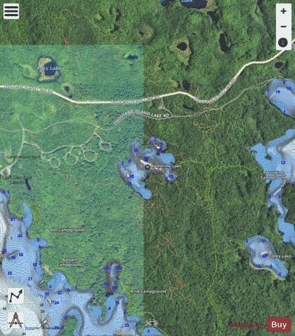 Katherine Lake depth contour Map - i-Boating App - Satellite