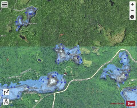 Snap Jack Lake depth contour Map - i-Boating App - Satellite