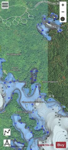 Golden Silence Lake depth contour Map - i-Boating App - Satellite