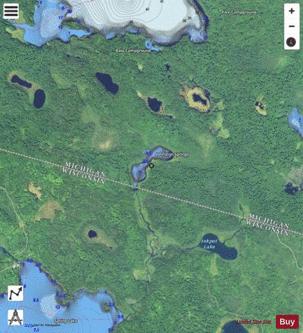 Johnston Springs depth contour Map - i-Boating App - Satellite