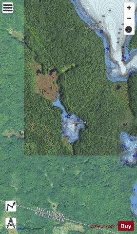 Fisher Lake depth contour Map - i-Boating App - Satellite
