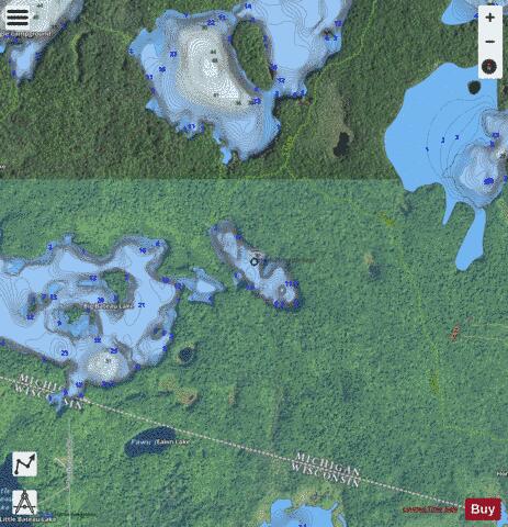 Cub Lake depth contour Map - i-Boating App - Satellite