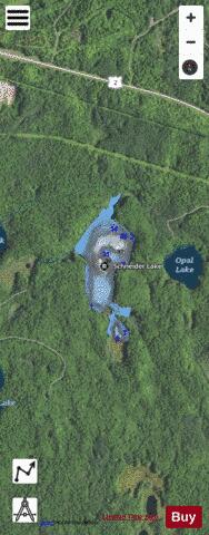 Schneider Lake depth contour Map - i-Boating App - Satellite