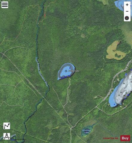 Hartley Lake depth contour Map - i-Boating App - Satellite