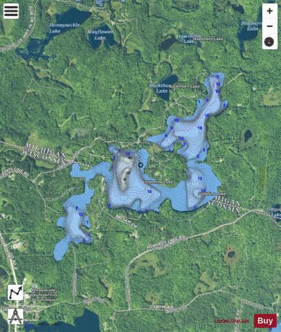 Stateline Lake depth contour Map - i-Boating App - Satellite