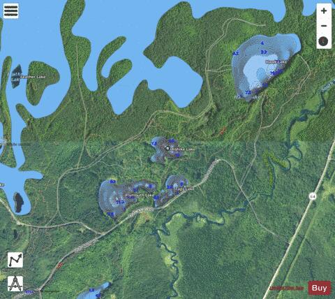 Mishike Lake depth contour Map - i-Boating App - Satellite
