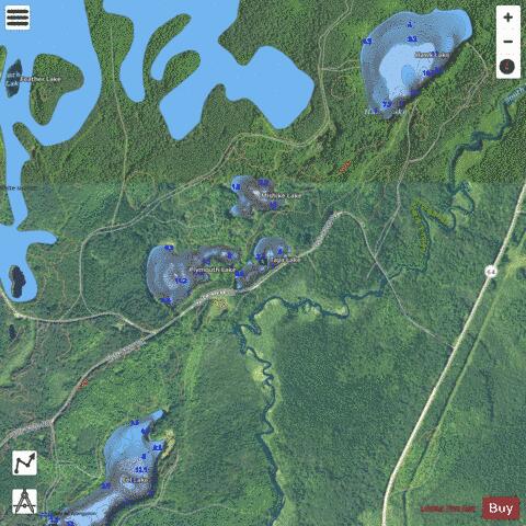 Taps Lake depth contour Map - i-Boating App - Satellite