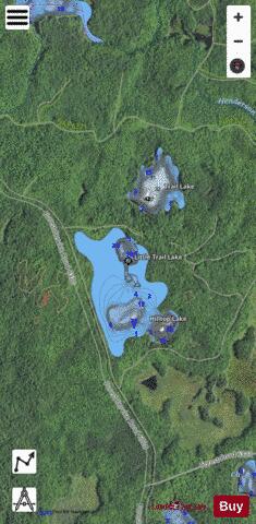 Little Trail Lake depth contour Map - i-Boating App - Satellite