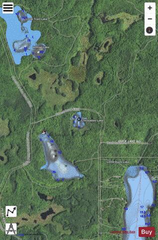 Chickadee Lake depth contour Map - i-Boating App - Satellite