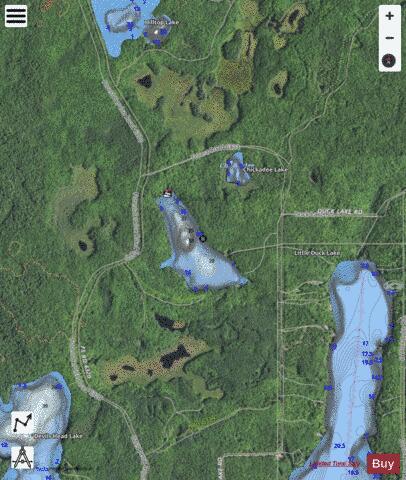 Little Duck Lake depth contour Map - i-Boating App - Satellite