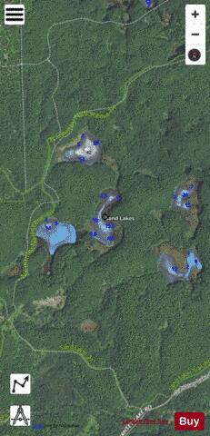 Sand Lake (#2) depth contour Map - i-Boating App - Satellite