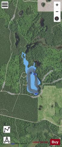 Paquette Lake depth contour Map - i-Boating App - Satellite