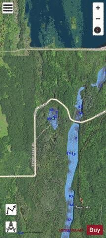 Trout Lake Pond, West depth contour Map - i-Boating App - Satellite