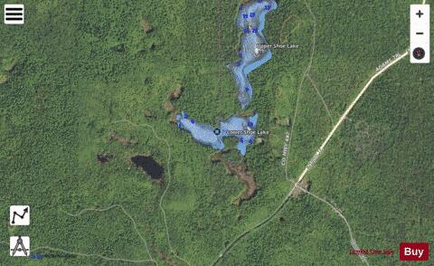 Lower Shoe Lake depth contour Map - i-Boating App - Satellite