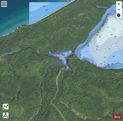 Little Beaver Lake depth contour Map - i-Boating App - Satellite