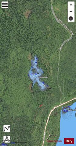 Legion Lake depth contour Map - i-Boating App - Satellite