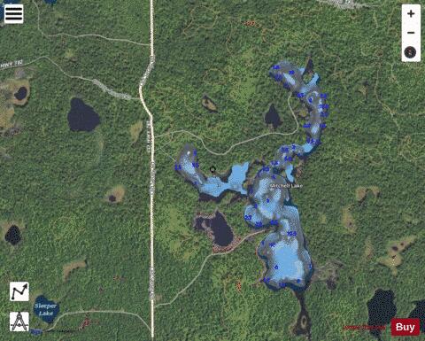 Mitchell Lake West depth contour Map - i-Boating App - Satellite