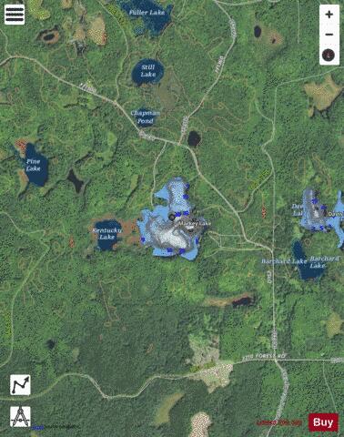 Markey Lake depth contour Map - i-Boating App - Satellite