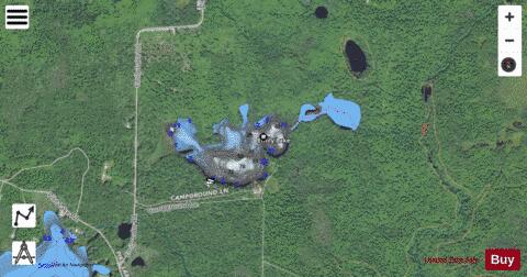 Emily Lake depth contour Map - i-Boating App - Satellite